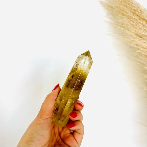 Citrine Polished Genuine 5” Crystal Point Boho Gypsy Meditation Yoga Gemstone - Picture 9 of 11